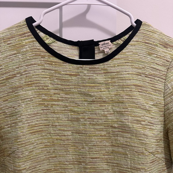 Aritzia Wilfred Heathered Green Blouse Short Sleeve T-shirt Size Medium Women’s - Picture 4 of 11